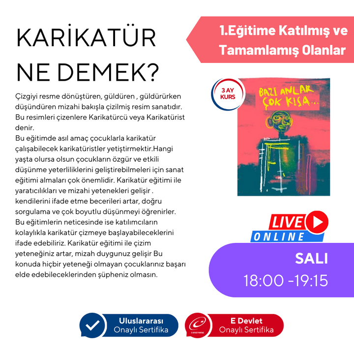Karikatür Çizimi Orta Seviye (9-15 Yaş)