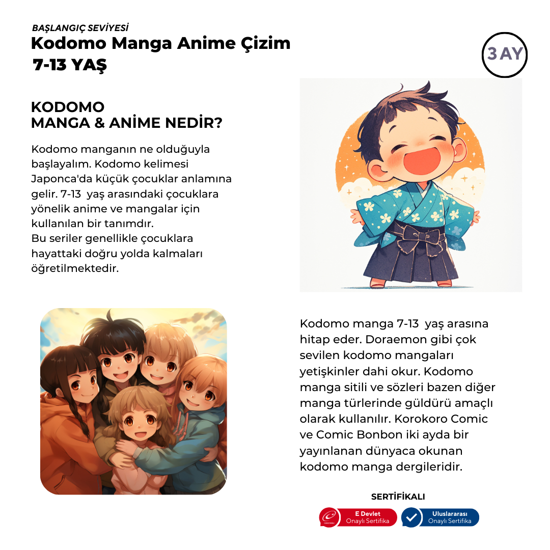 Kodomo Manga & Anime Çizimi  (7-13 Yaş)