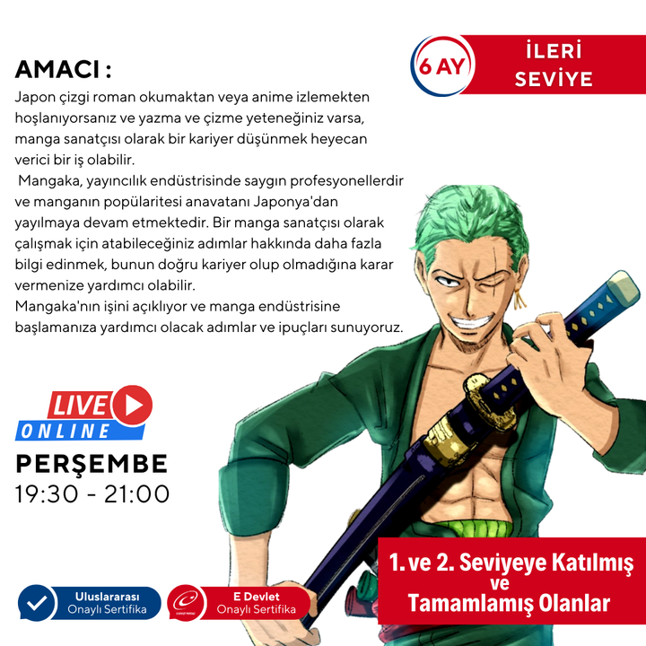 Mangaka Olmak için Japon Çizgi Roman (MANGA) Storyboard (İleri Seviye)