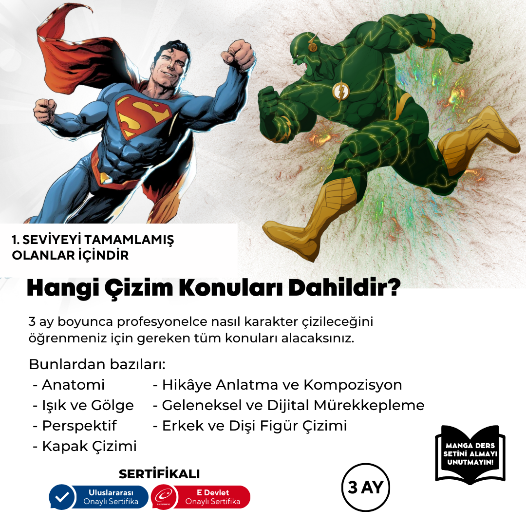 Karakter Tasarlama (9-15 Yaş)(Orta Seviye) - Yüz Yüze