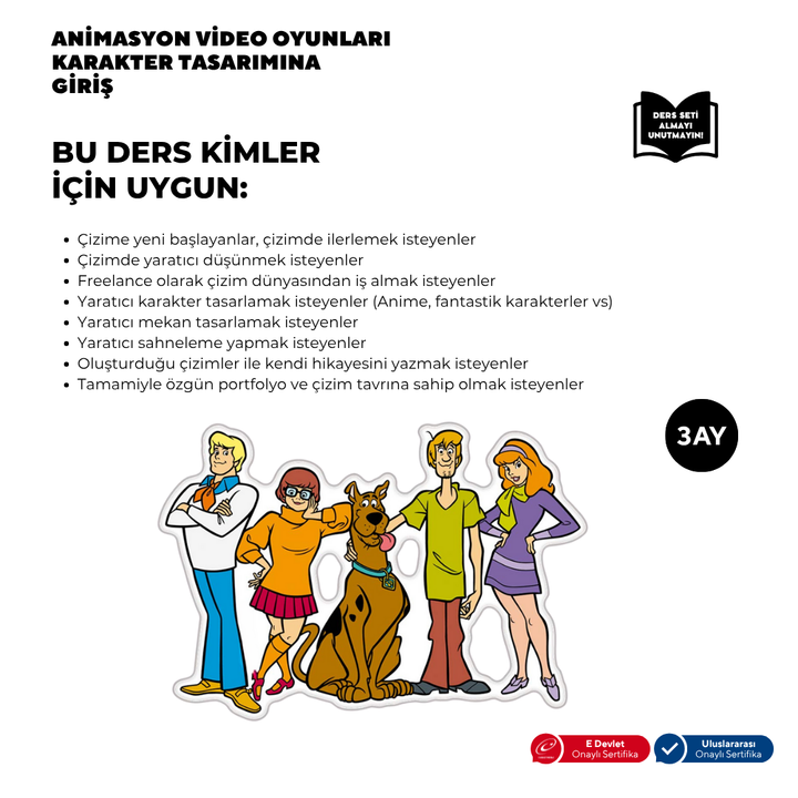 Animasyon Karakter Tasarımına Giriş (+15 yaş) -Yüz Yüze