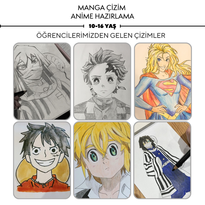 Manga Çizim ve Anime Hazırlama- Yüz Yüze  (İleri Seviye)(10-16 Yaş)