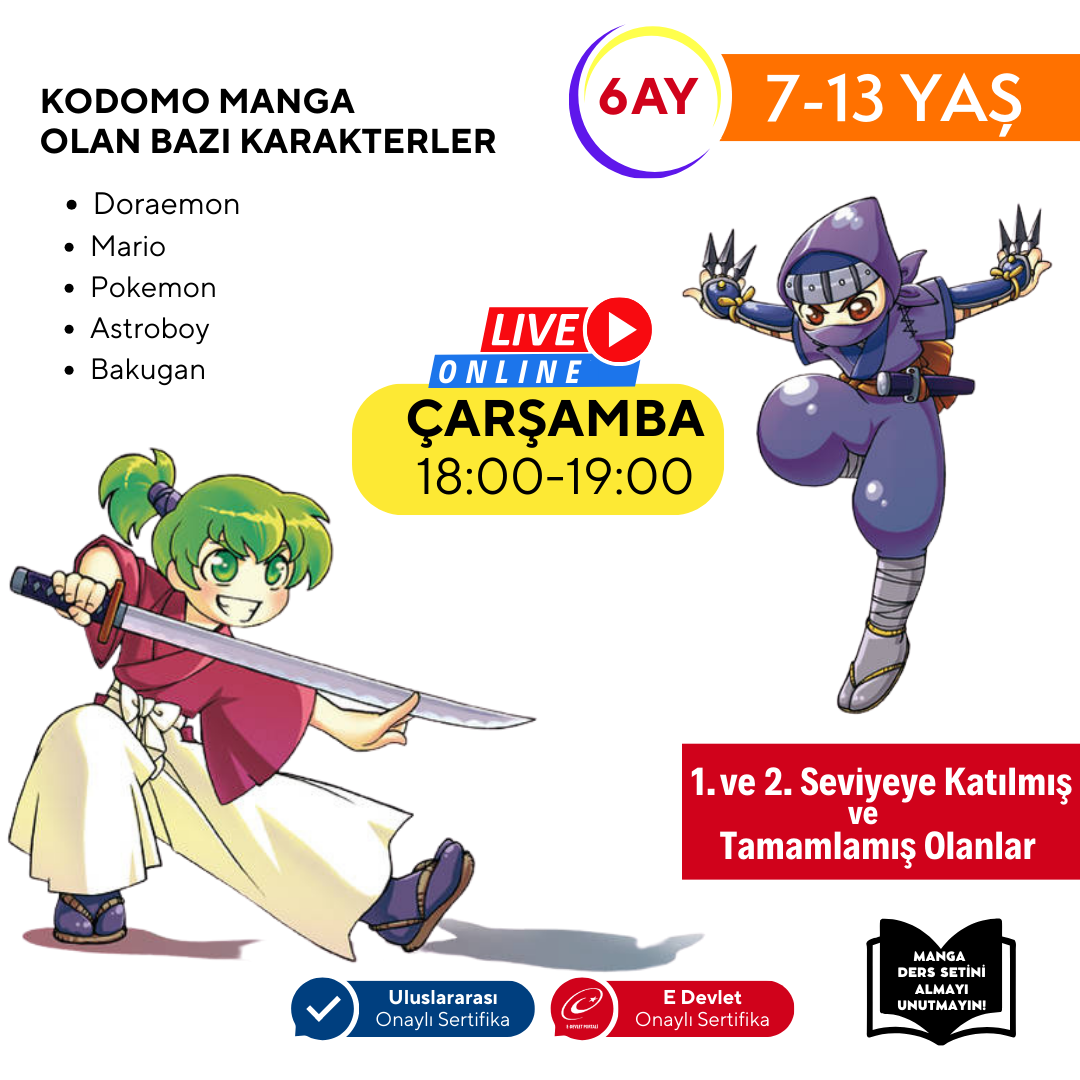 Kodomo Manga & Anime Çizimi (7-13 Yaş) - İleri Seviye