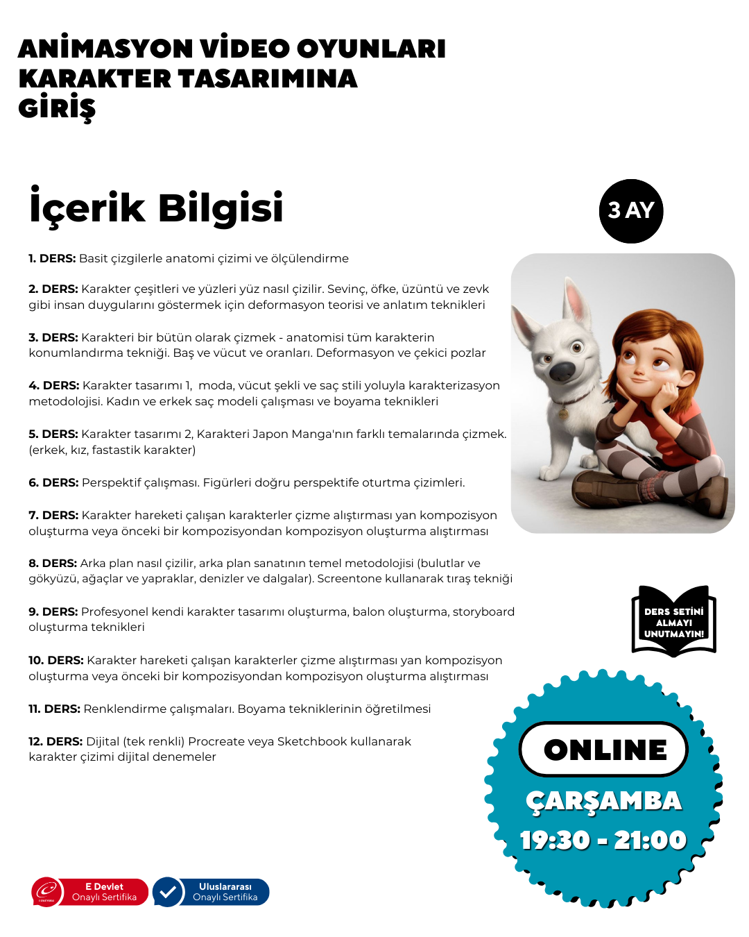 Animasyon Karakter Tasarımına Giriş (+15 yaş)