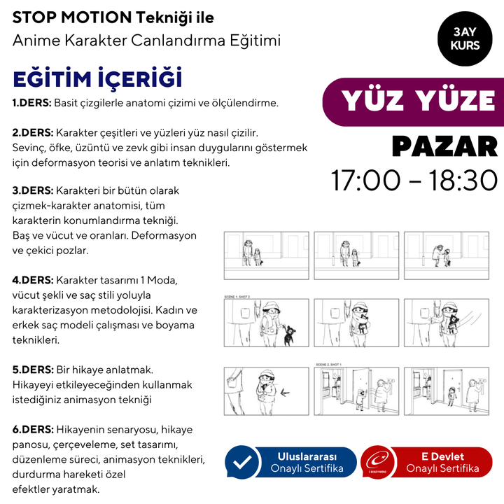 Stop Motion Eğitimi (11-16 Yaş)- Yüz Yüze