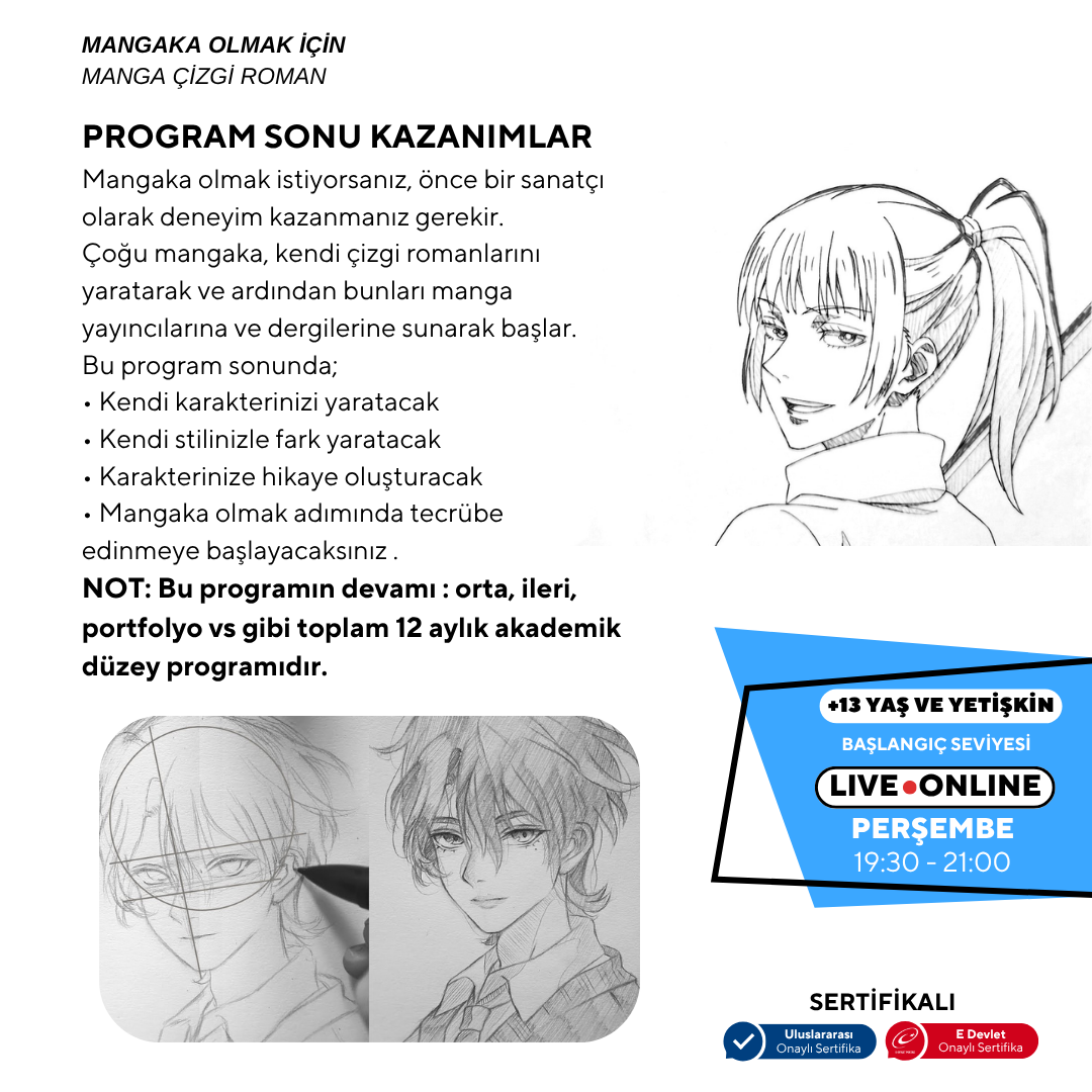 Mangaka Olmak için Japon Çizgi Roman (MANGA) Storyboard